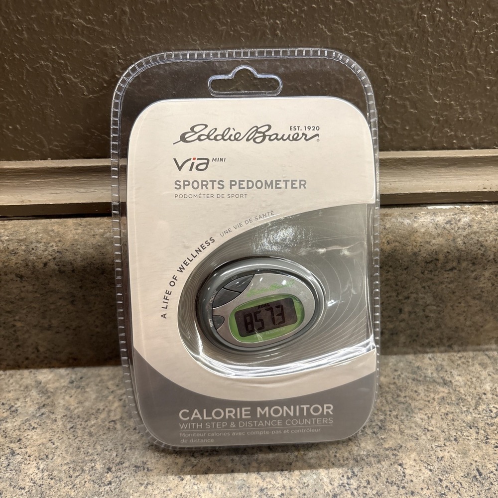 Eddie Bauer Sports Pedometer Via Mini Calorie Monitor Step & Distance Counters